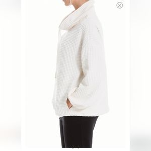 Max Studio Women's Neck Waffle Knit Pullover.